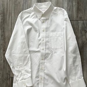 Men’s gold label white fitted dress shirt